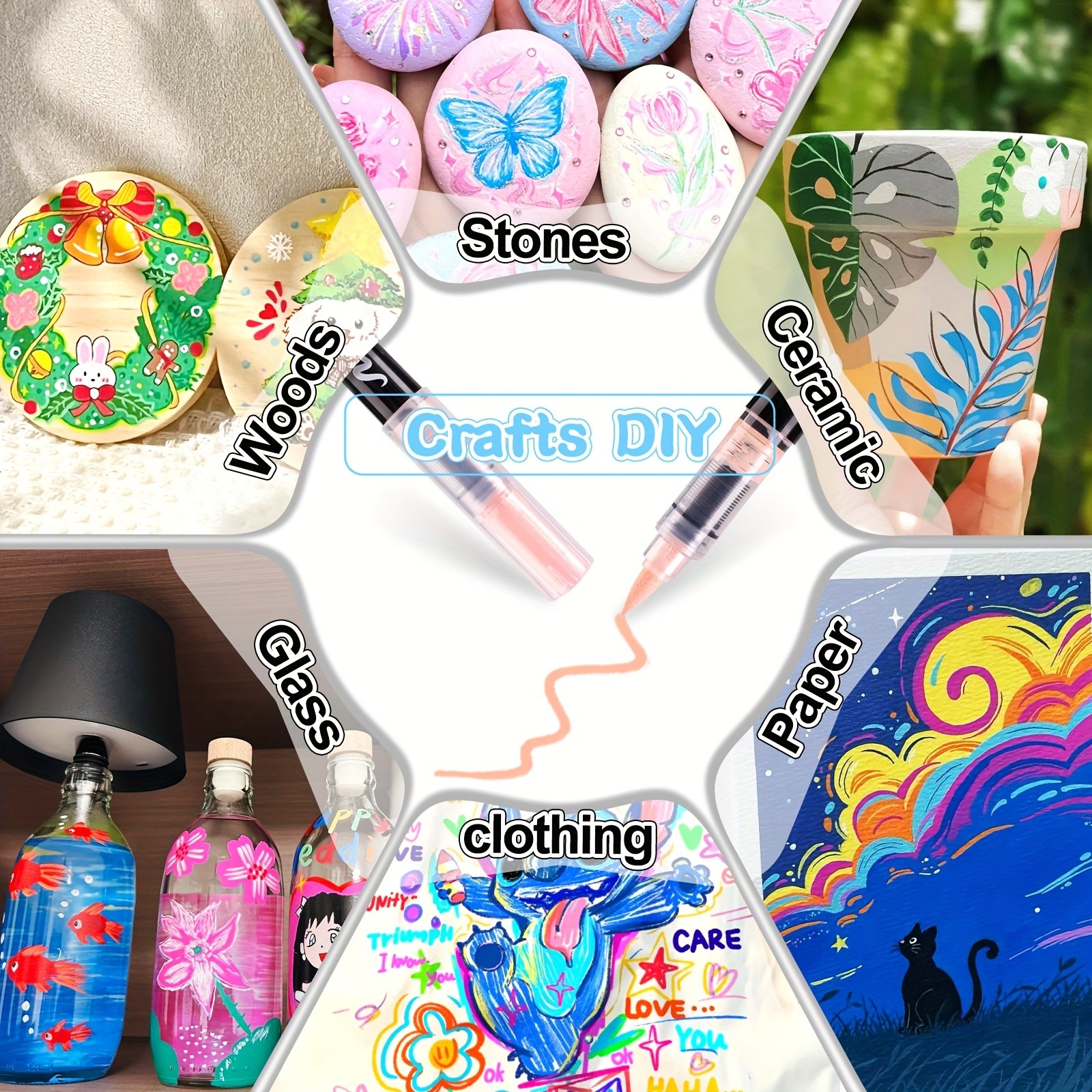 FLYSEA 72-Color Straight Liquid Acrylic Marker Set  High-End Stackable Ink Pens for Office, Crafts & Professional Art Painting