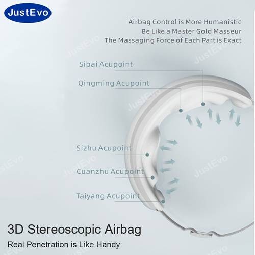 JustEvo Eye Massager Relaxing Eye Mask with Gentle Music, Warm Therapy & Wireless Comfort