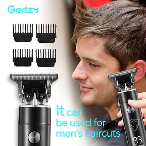 GERTZY Mens Electric Body Trimmer Set  Full Grooming Kit with Ceramic Blades, Nose Trimmer, Hair Clipper & USB Charging