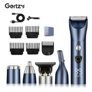GERTZY Mens Electric Body Trimmer Set  Full Grooming Kit with Ceramic Blades, Nose Trimmer, Hair Clipper & USB Charging
