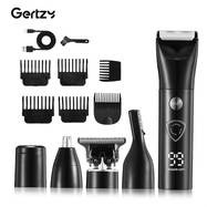 GERTZY Mens Electric Body Trimmer Set  Full Grooming Kit with Ceramic Blades, Nose Trimmer, Hair Clipper & USB Charging