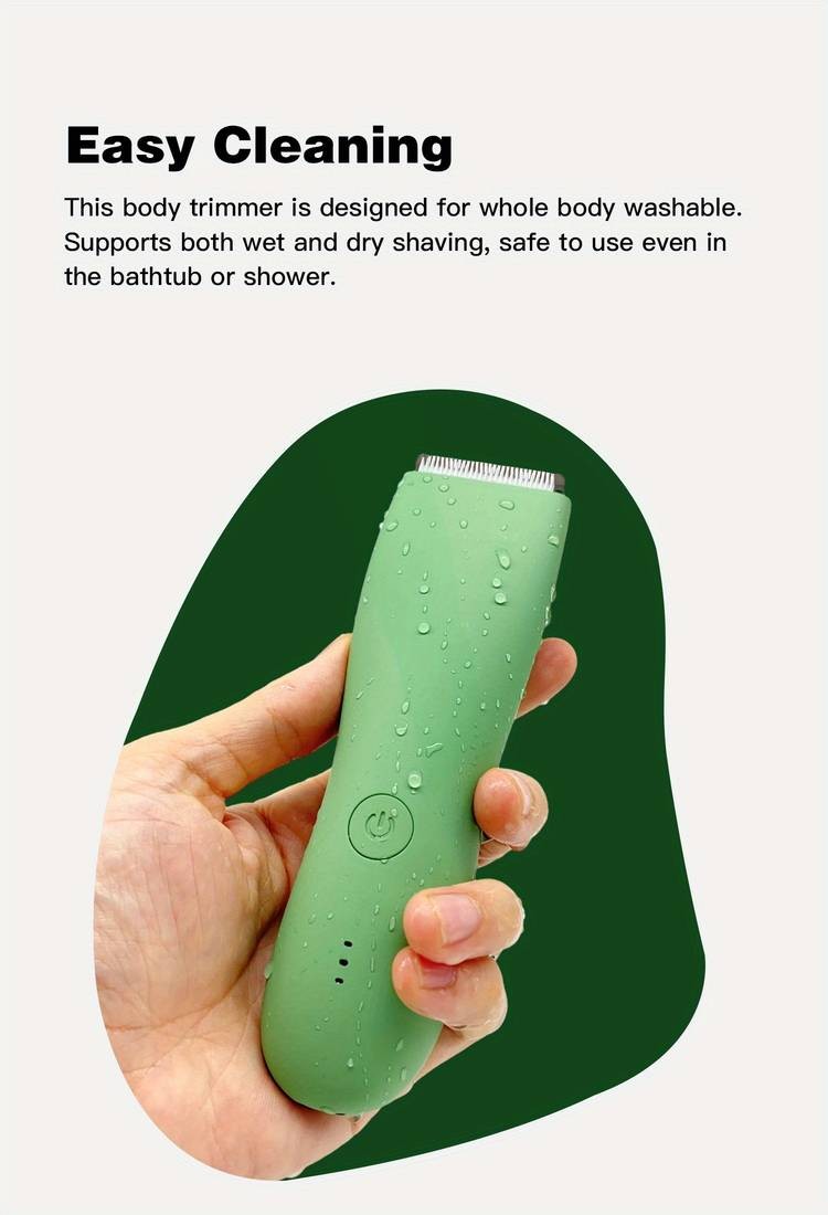 YAFULL Professional Body Hair Trimmer  IPX6 Wet/Dry Grooming, Ceramic Blade & Rechargeable Lithium Battery