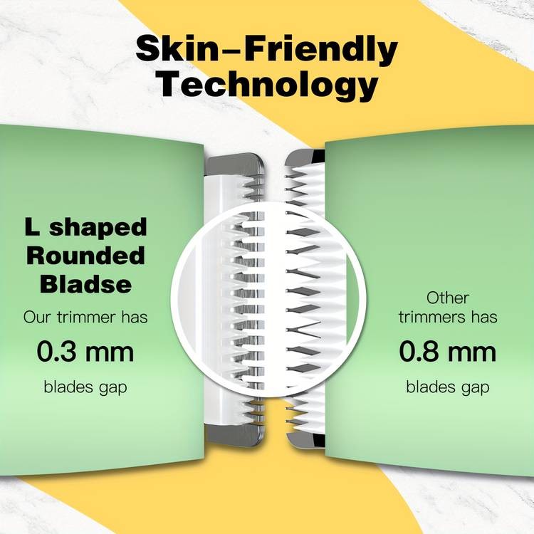 YAFULL Professional Body Hair Trimmer  IPX6 Wet/Dry Grooming, Ceramic Blade & Rechargeable Lithium Battery