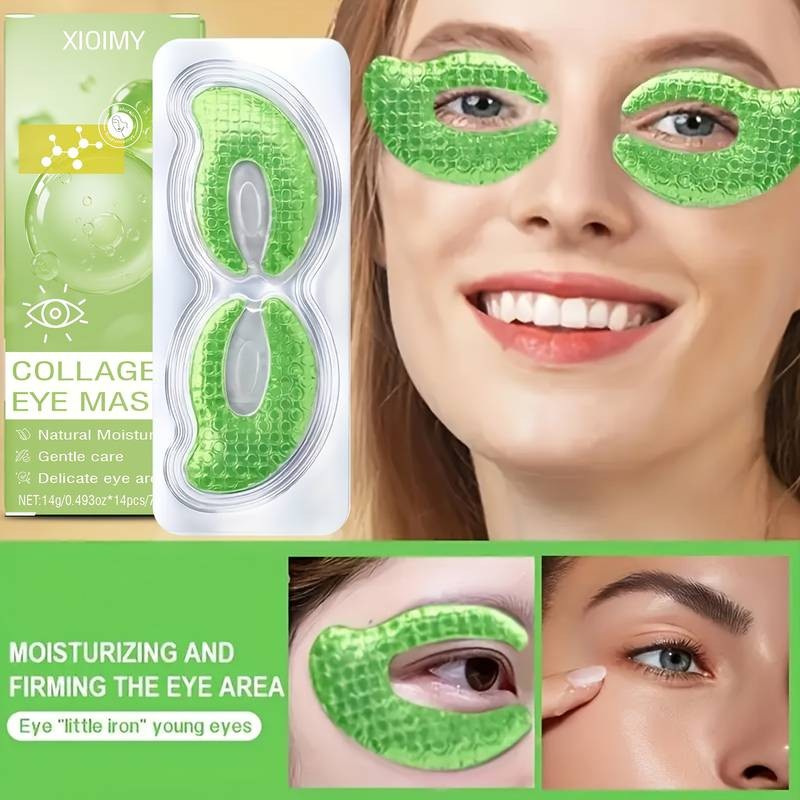 28pcs Xioimy Collagen Eye Mask Acid  Intense Hydration & Brightening Care