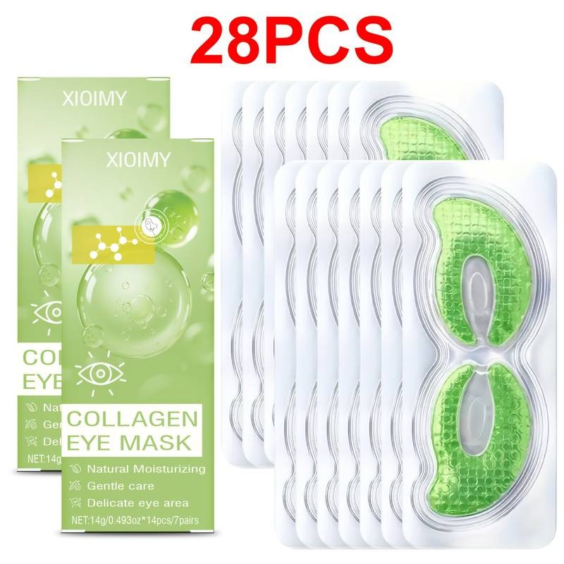 28pcs Xioimy Collagen Eye Mask Acid  Intense Hydration & Brightening Care