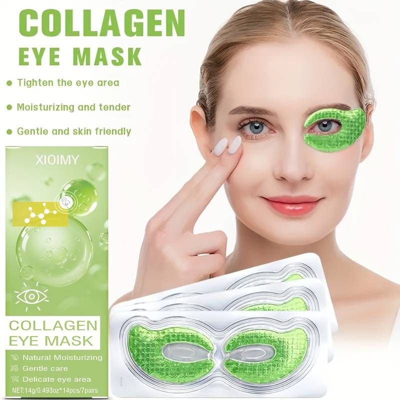 28pcs Xioimy Collagen Eye Mask Acid  Intense Hydration & Brightening Care