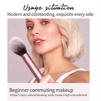 Real Techniques Upgraded Face Makeup Brush Set 418  Everyday Pro-Looking Makeup Made Easy