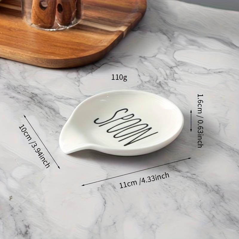 YUMIPLUS Ceramic Spoon Rest  10.92cm Round Minimalist Spoon Holder for Kitchen, Home & Outdoor Use