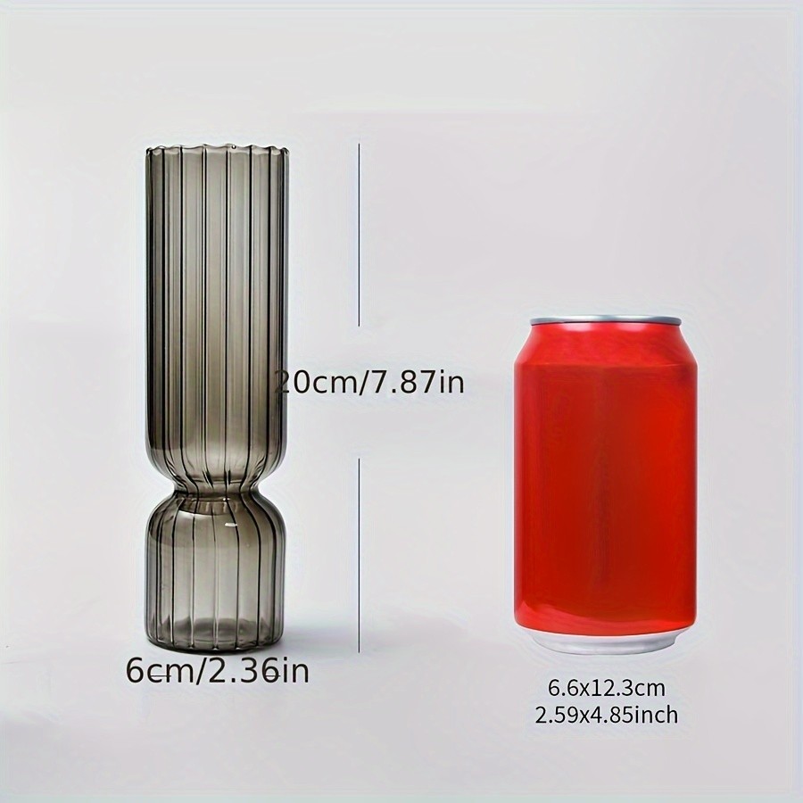 YUMIPLUS Streak Glass Hydroponic Vase Decorative Flower & Plant Pot for Home, Windows, Parties & Events