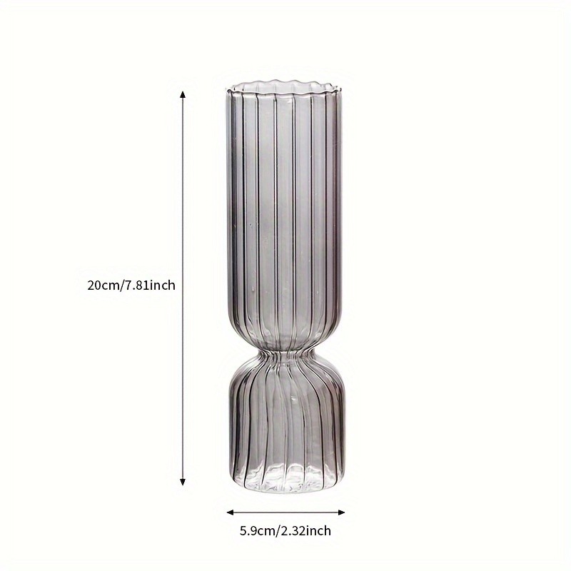 YUMIPLUS Streak Glass Hydroponic Vase Decorative Flower & Plant Pot for Home, Windows, Parties & Events