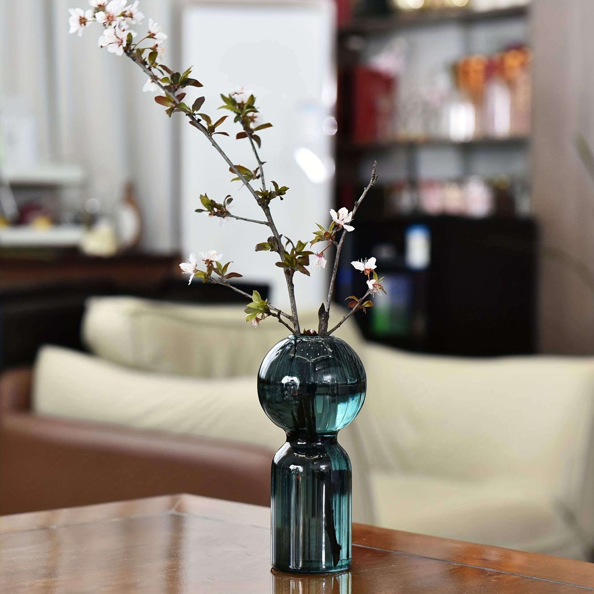 YUMIPLUS Streak Glass Hydroponic Vase Decorative Flower & Plant Pot for Home, Windows, Parties & Events