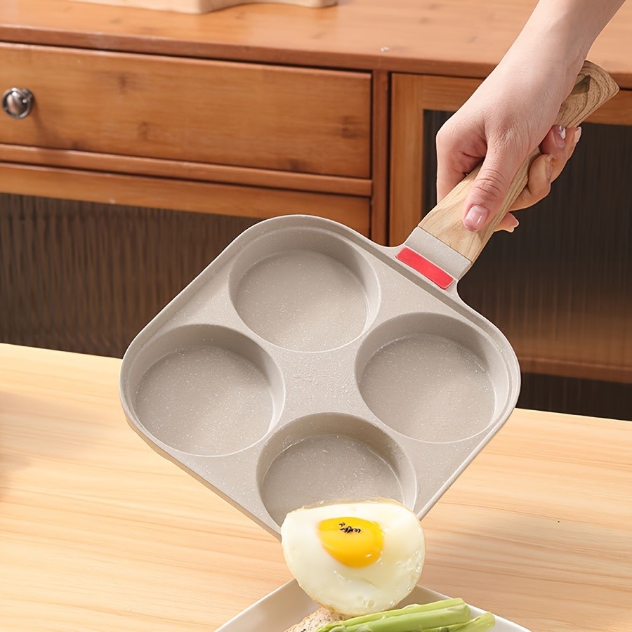 YUMIPLUS 4-Cup Non-Stick Maifan Stone Egg Frying Pan with Lid  Aluminum Breakfast Pan for Eggs, Pancakes & Tortillas