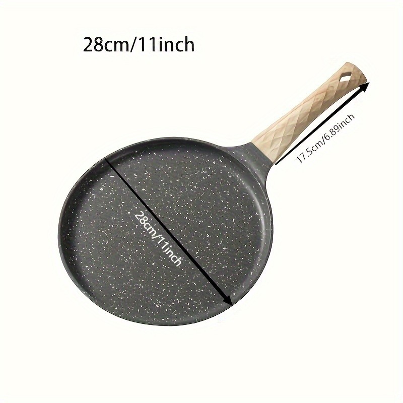 YUMIPLUS 10-Inch Nonstick Crepe Pan  Swiss Granite Coated Dosa & Pancake Skillet