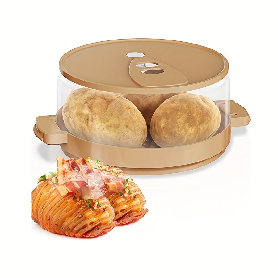 YUMIPLUS Microwave Potato & Bacon Baking Box  Compact Home Baking Helper Tool