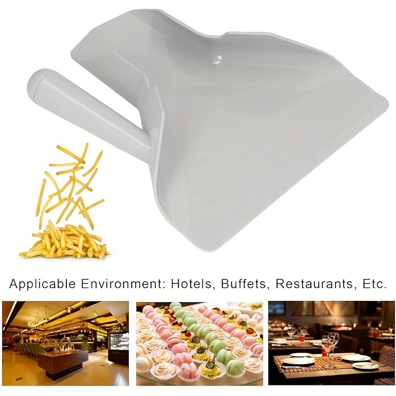 YUMIPLUS Durable Plastic French Fry & Popcorn Server Easy-Grip Snack Scoop for Home & Restaurant Use