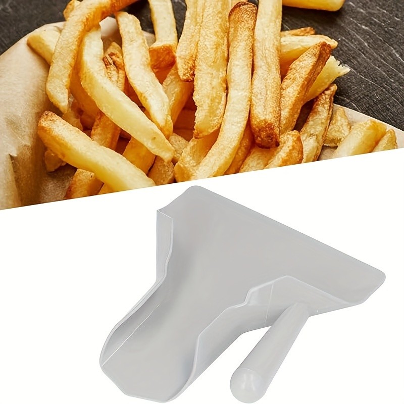 YUMIPLUS Durable Plastic French Fry & Popcorn Server Easy-Grip Snack Scoop for Home & Restaurant Use