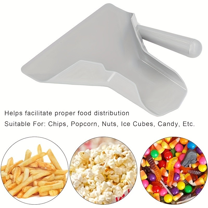 YUMIPLUS Durable Plastic French Fry & Popcorn Server Easy-Grip Snack Scoop for Home & Restaurant Use