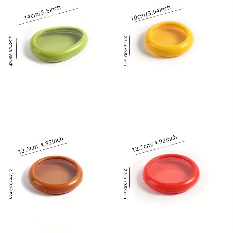YUMIPLUS Silicone Vegetable Storage Set (4pcs)  Reusable Freshness Keepers for Avocado, Onion, Tomato & Lemon