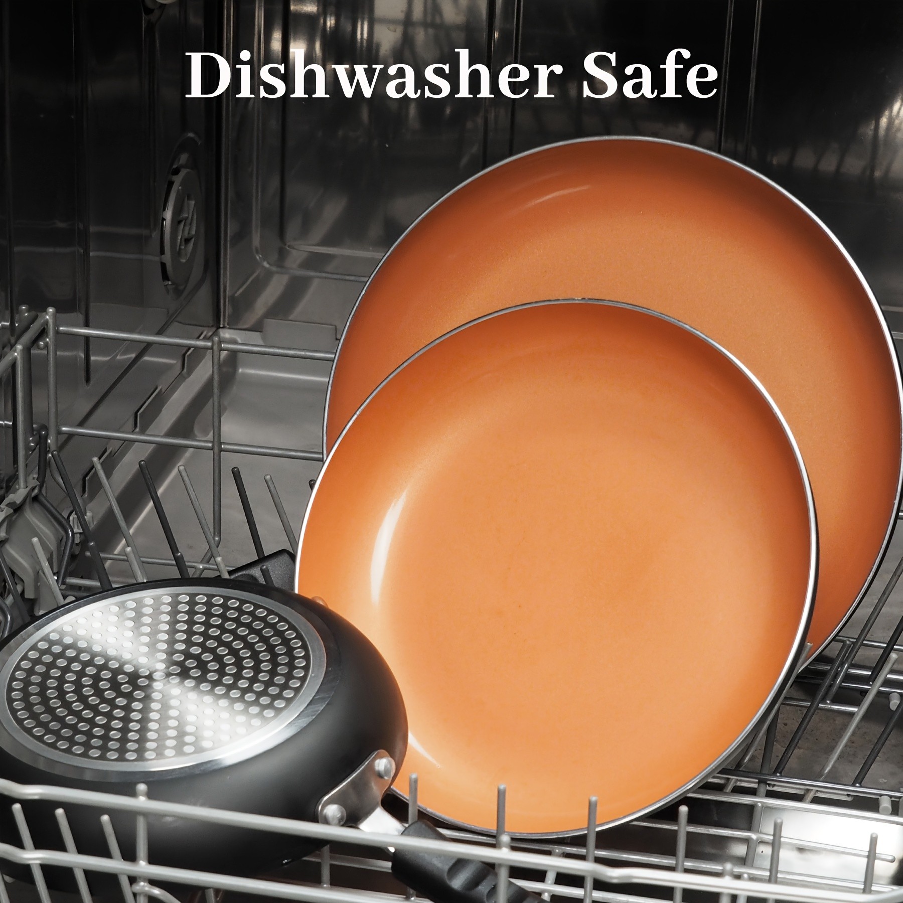 KPXSIAION Nonstick Frying Pan Set (3pcs)  Golden Ceramic Coating Induction Skillet Set for Eggs, Omelettes & Everyday Cooking