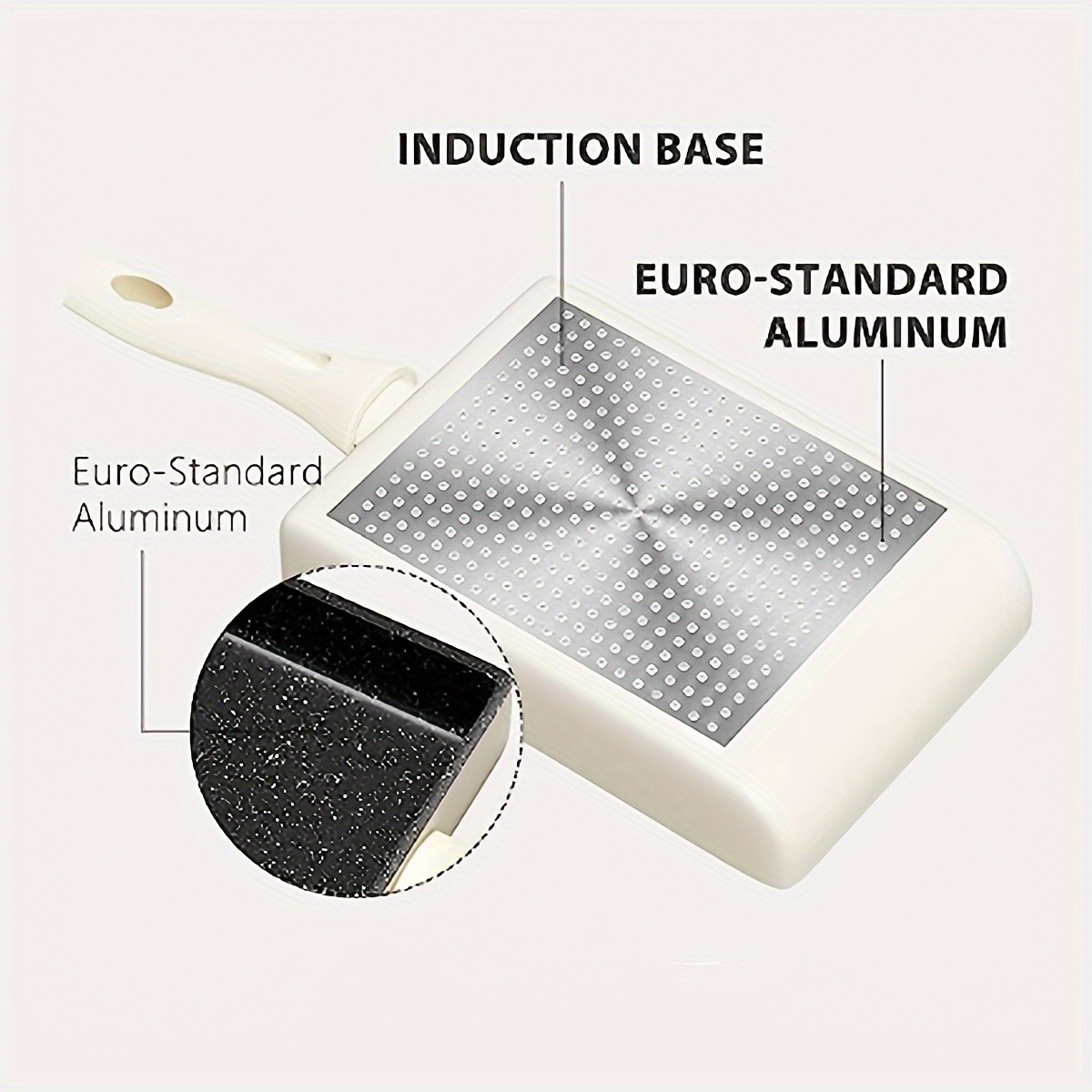 KPXSIAION Japanese Tamagoyaki Pan  Non-Stick Granite Stone Omelette Pan for Perfect Japanese Rolled Eggs