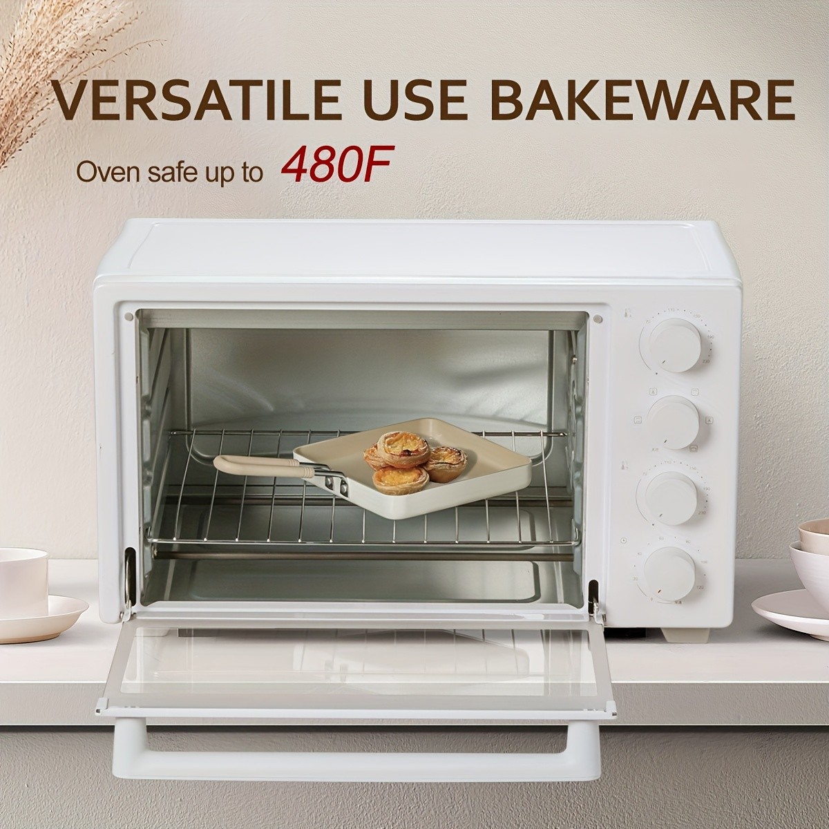 KPXSIAION Mini 6-Inch Square Griddle Pan  PFAS/PFOA-Free Nonstick Pan for Pancakes, Searing & Baking