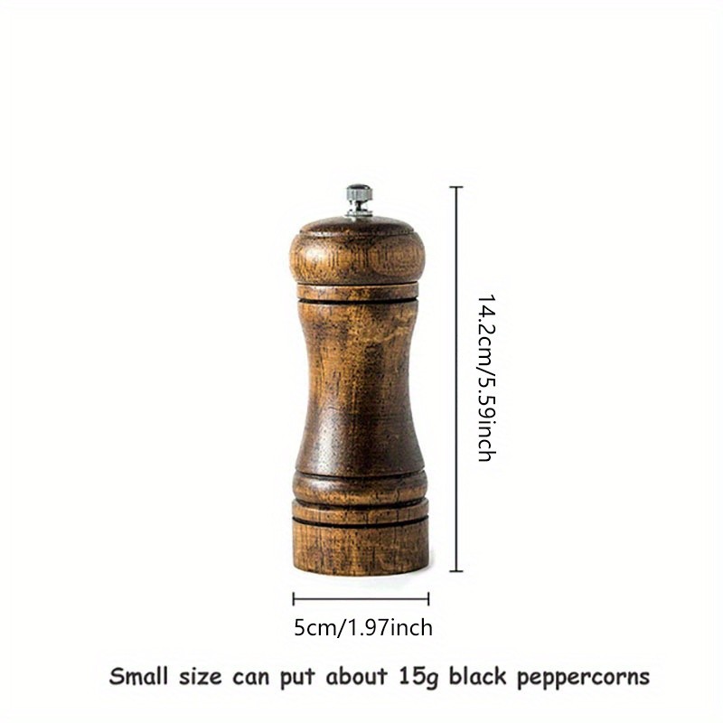 KEMORELA Wooden Pepper Grinder  Handheld Manual Spice Mill with Classic Natural Design