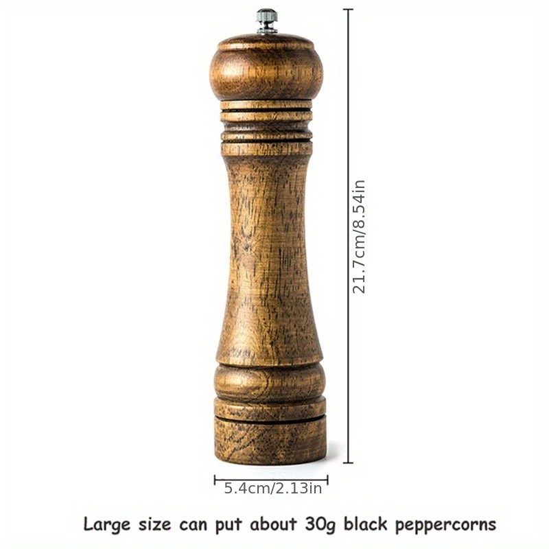 KEMORELA Wooden Pepper Grinder  Handheld Manual Spice Mill with Classic Natural Design
