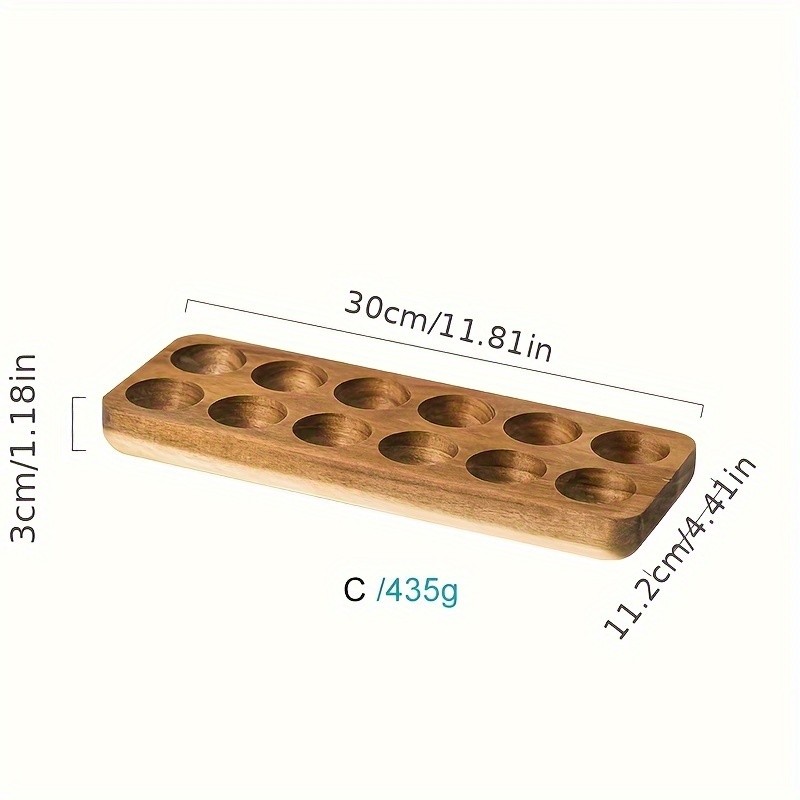 KEMORELA Wooden Egg Storage Box  Multi-Compartment Egg Holder Tray for Home Kitchen Organisation