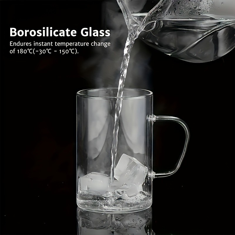 KEMORELA Heat-Resistant Borosilicate Glass Tea Mug (16.13oz) Stainless Steel Infuser & Lid for Loose Leaf Tea