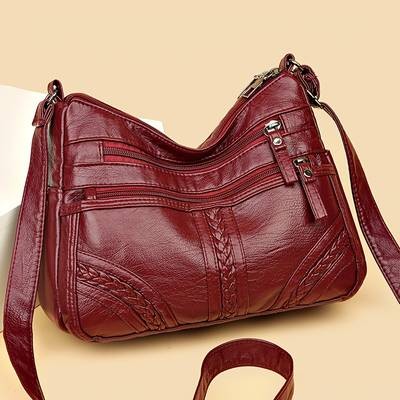Perfect Lily Womens Retro Synthetic Crossbody Bag  Large-Capacity Vintage Shoulder Handbag with Adjustable Strap