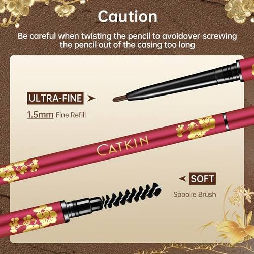 CATKIN Artificial Jade Eyebrow Pencil Waterproof, Sweatproof & Long-Lasting Brow Definer (Christmas Gift)