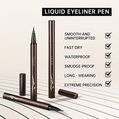 CATKIN Liquid Eyeliner Pen Ultra-Fine, Waterproof, Long-Lasting 24H Eyeliner (Christmas Gift)