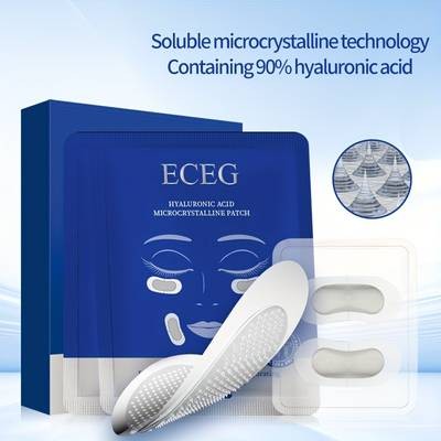 ILISYA 2-Box Hyaluronic Acid 0.25mm Microneedle Patch Set  Eye, Nose & Lip Fold Microcrystalline Moisturizing Masks