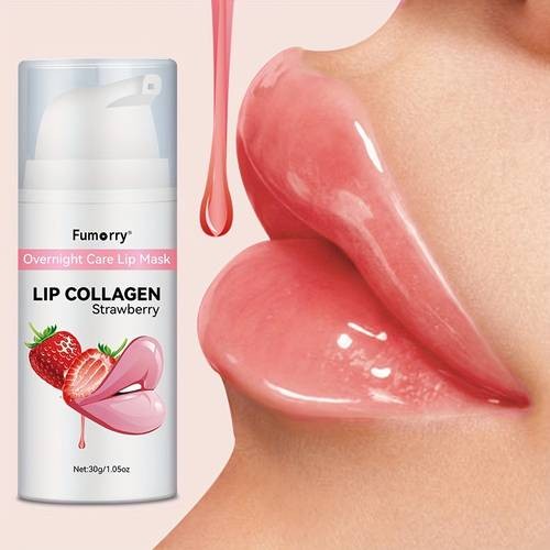 Fumorry Overnight Care Lip Mask  Collagen-Infused Hydrating Gel for Plump, Nourished Lips