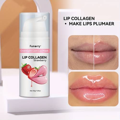 Fumorry Overnight Care Lip Mask  Collagen-Infused Hydrating Gel for Plump, Nourished Lips