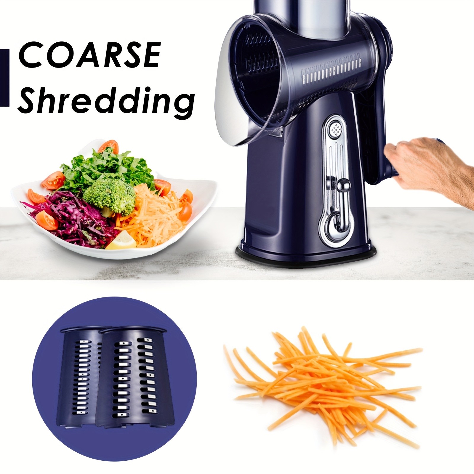 iWhale Heavy-Duty 5-in-1 Rotary Cheese Grater  Faster Prep, Smoother Cooking