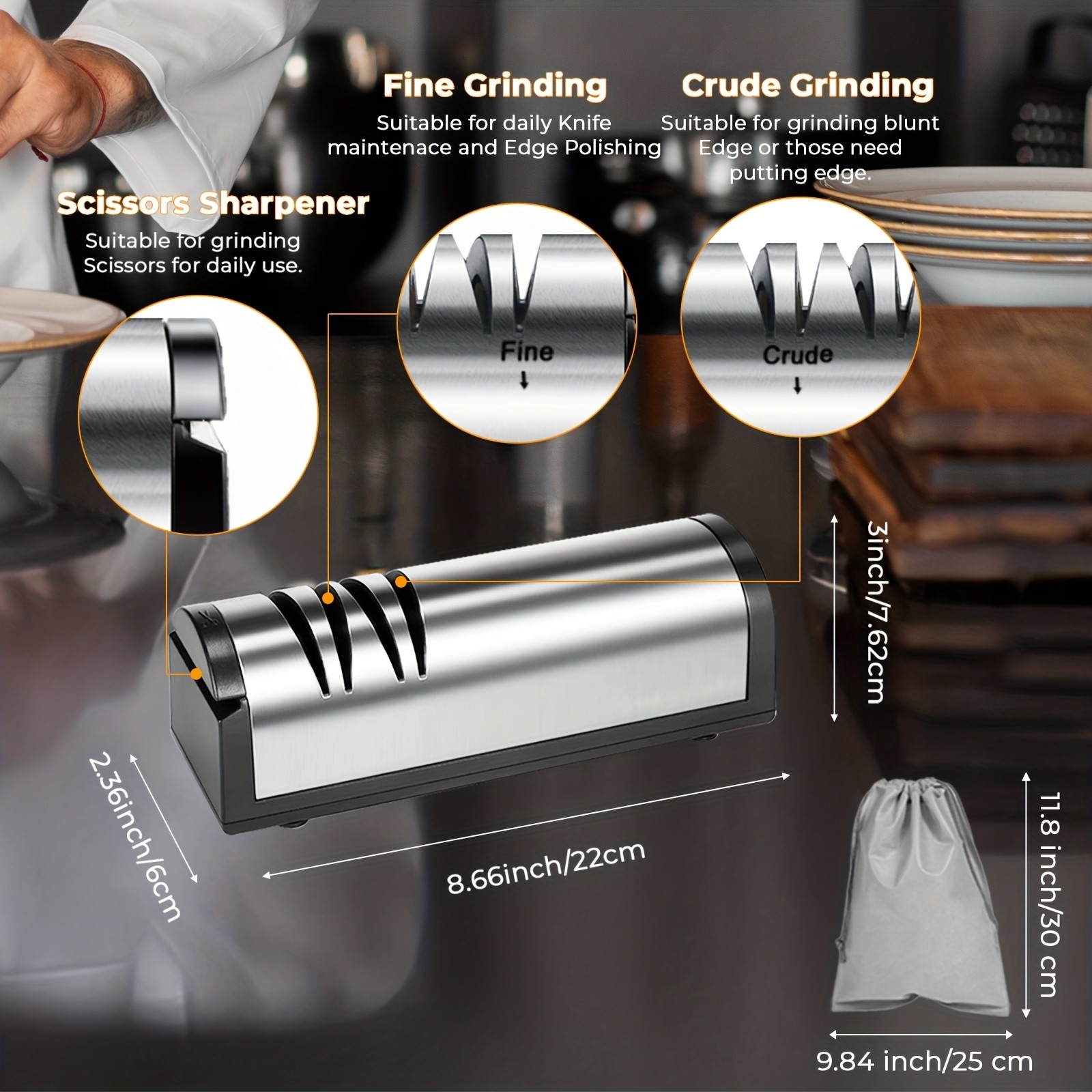 iWhale 3-in-1 Professional Electric Sharpener  Fast, Clean & Precise Sharpening Anywhere