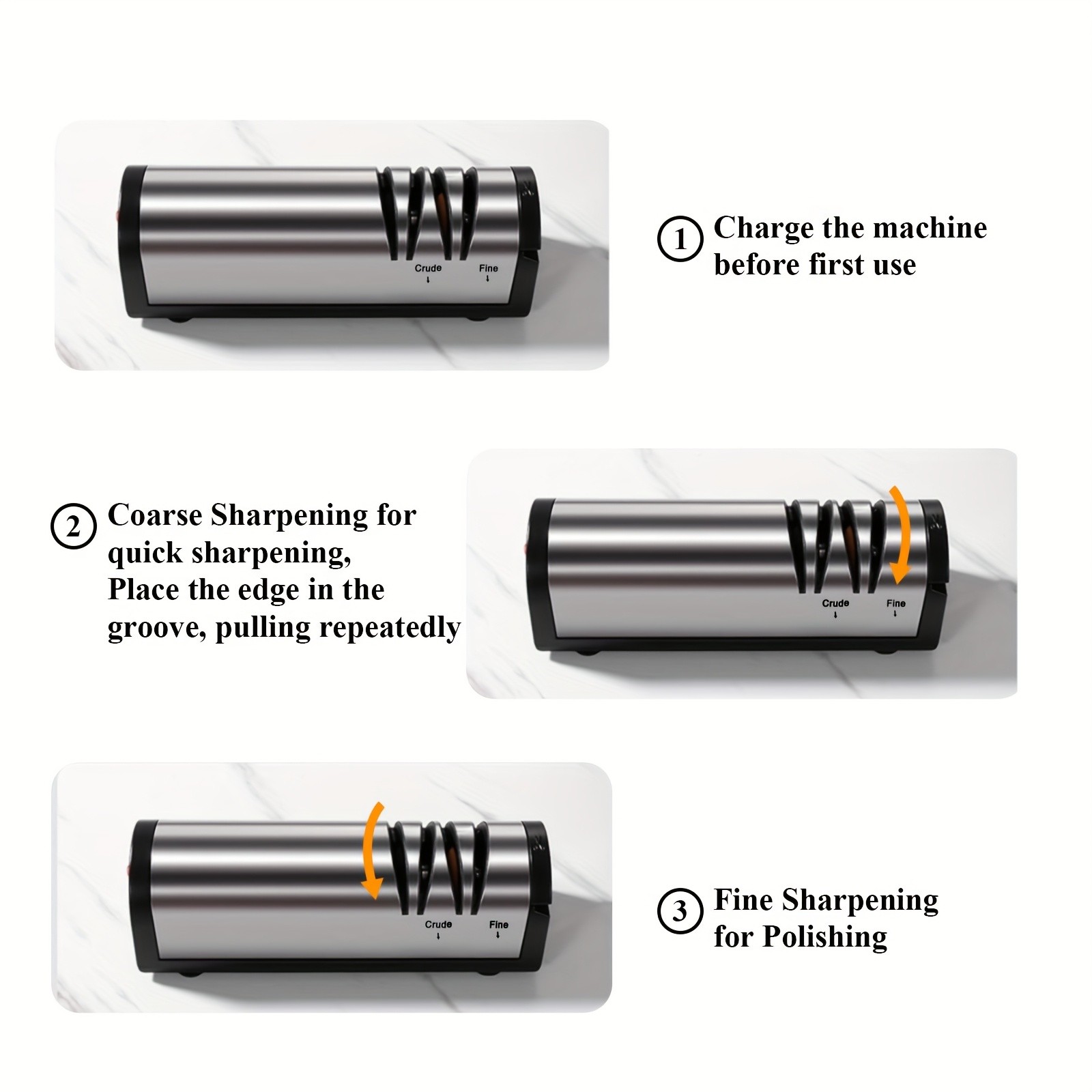 iWhale 3-in-1 Professional Electric Sharpener  Fast, Clean & Precise Sharpening Anywhere