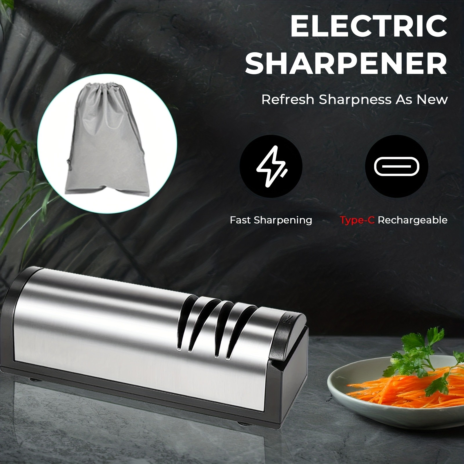 iWhale 3-in-1 Professional Electric Sharpener  Fast, Clean & Precise Sharpening Anywhere