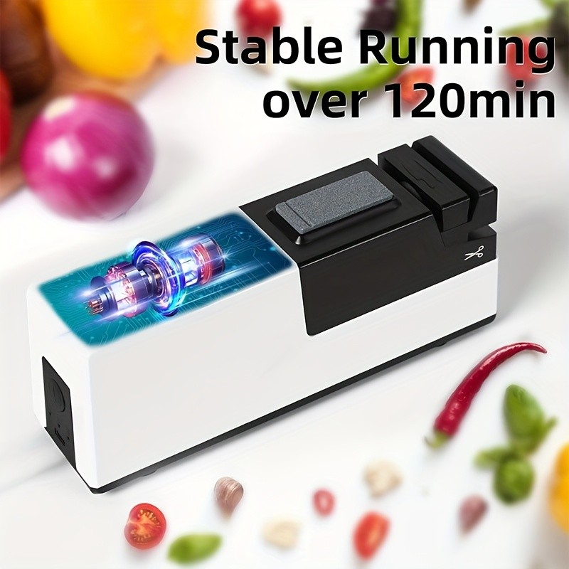 iWhale Electric Kitchen Sharpener 1300mAh USB Rechargeable  Automatic Sharpening & Polishing for Effortless Knife Restoration