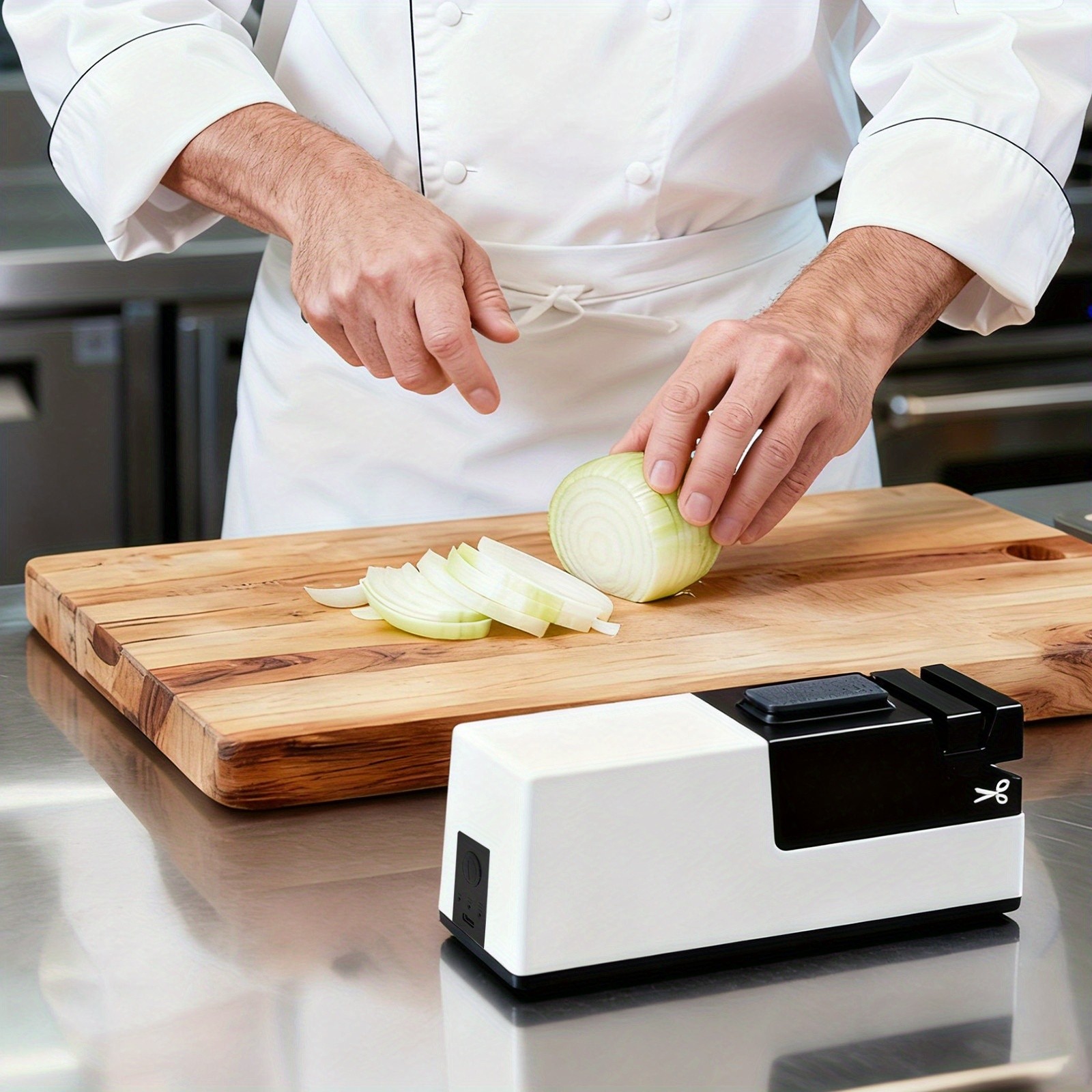 iWhale Electric Kitchen Sharpener 1300mAh USB Rechargeable  Automatic Sharpening & Polishing for Effortless Knife Restoration