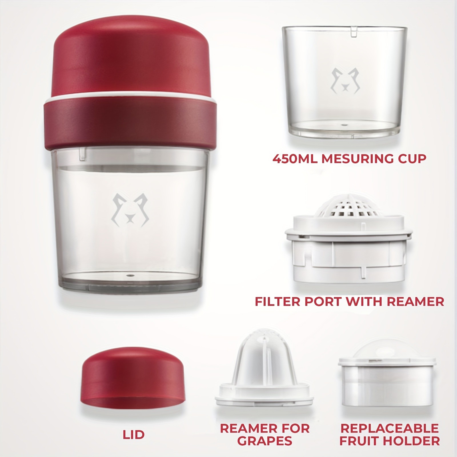 iWhale Manual Citrus Juicer with Separate Cup  Heavy-Duty, No-Electricity Juicing for Fresh Lemon & Orange Drinks Anywhere