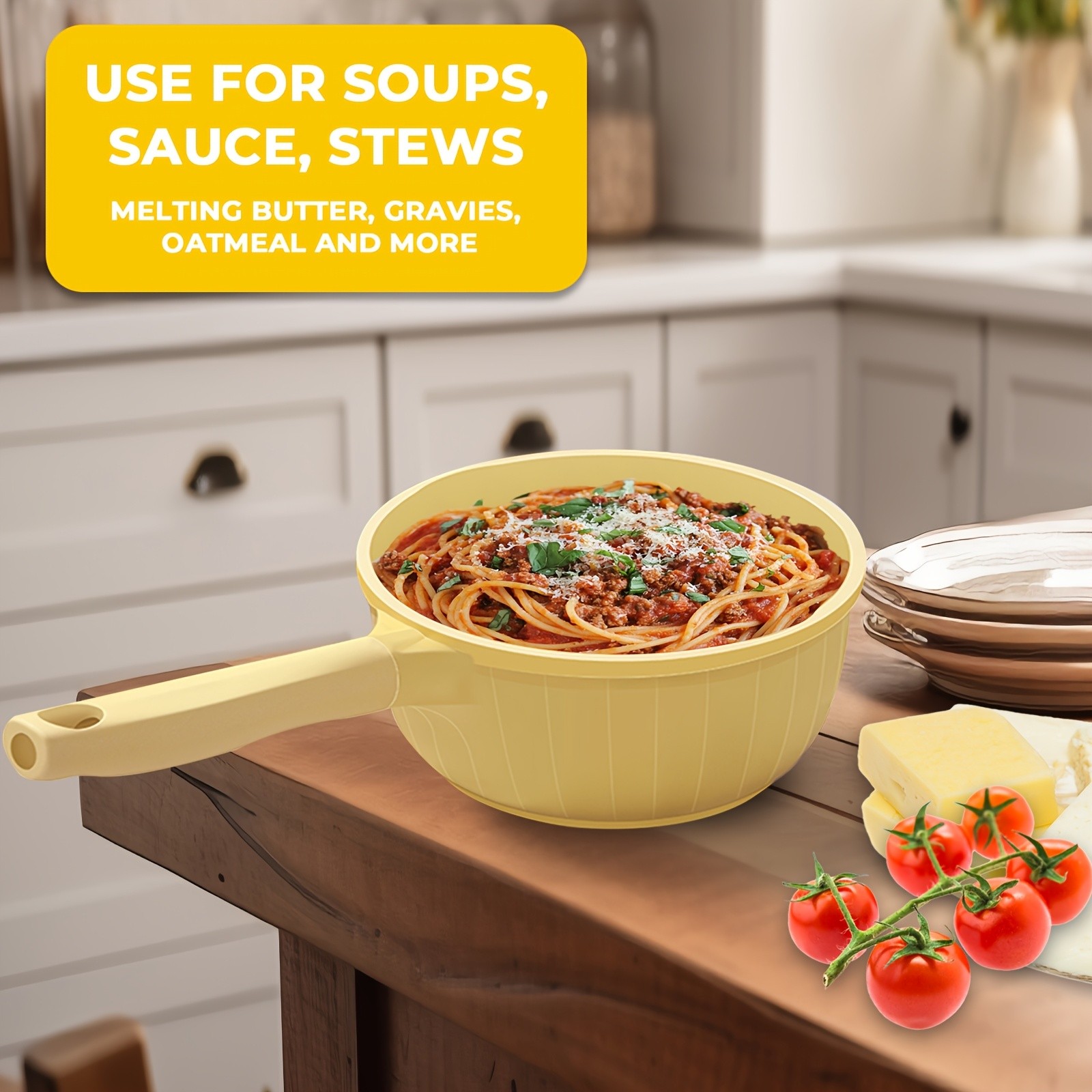 iWhale 18cm Nonstick Ceramic Pot with Glass Lid  Even Heating, Easy Cleaning & Perfect Cooking for Everyday Meals