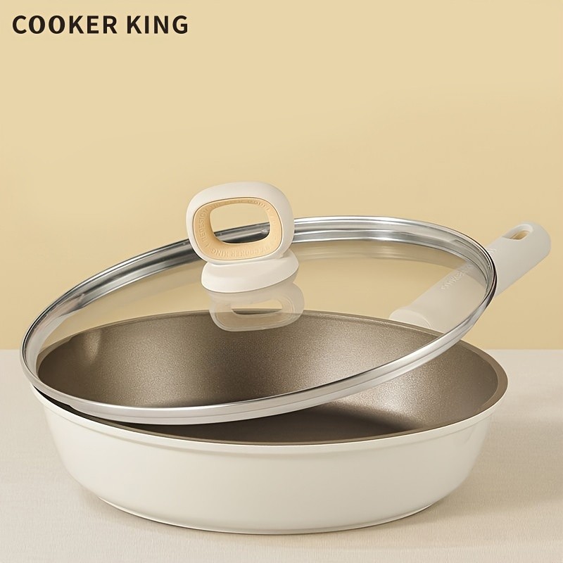 COOKER KING Non-Stick Titanium Coating Frying Pan with Lid  Healthy, PFOA-Free Cooking for All NZ Cooktops