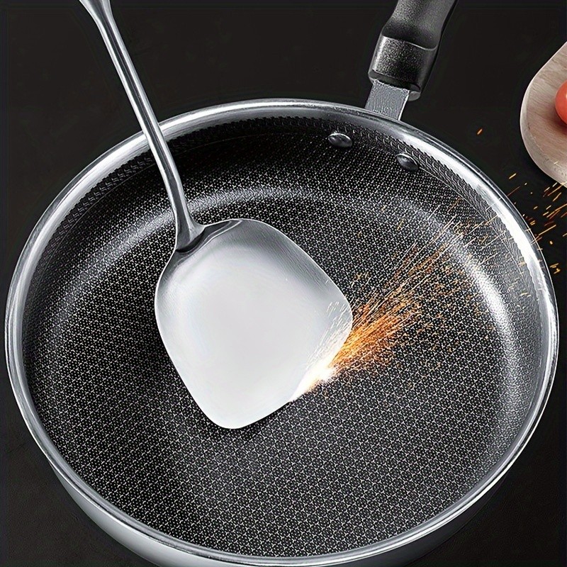 COOKER KING 10-inch Non-Stick Stainless Steel Frying Pan  Honeycomb Coating, Stand-Up Lid & Anti-Scald Handle for All NZ Cooktops