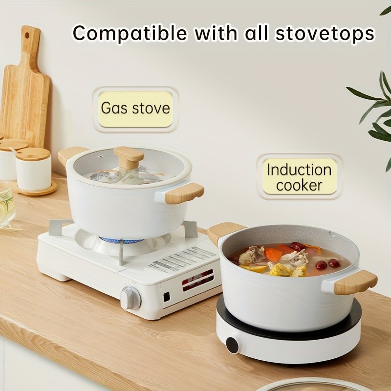 COOKER KING 24cm Non-Stick StockPot with Glass Lid  PTFE/PFOA-Free, Induction Ready & Perfect for Everyday NZ Cooking