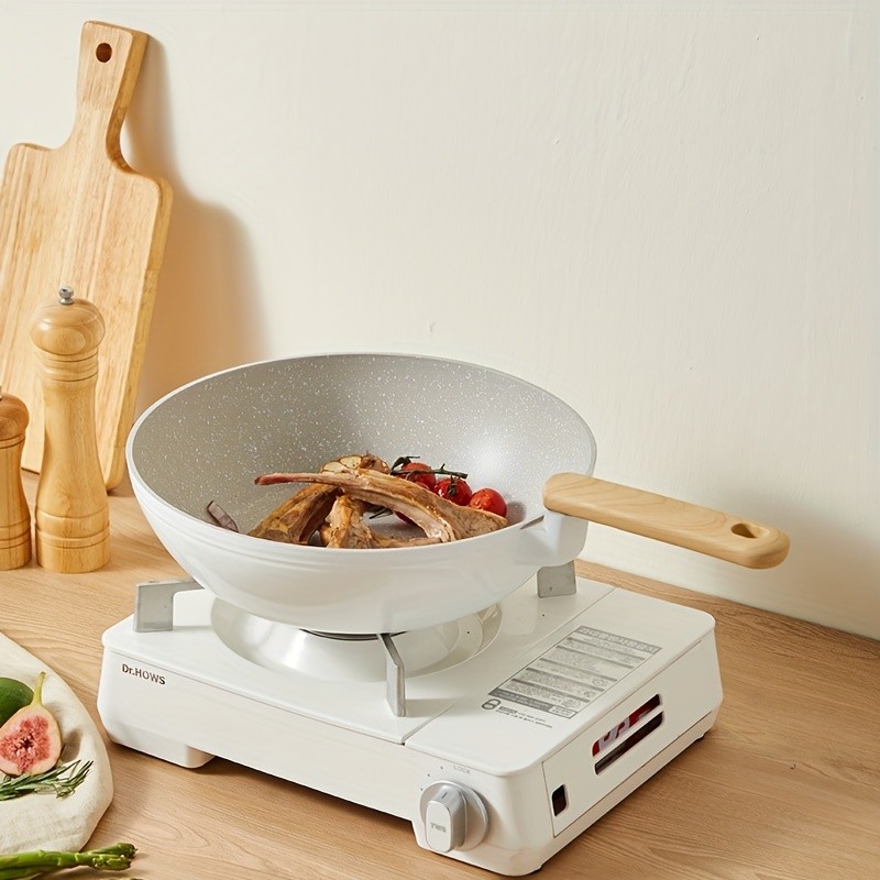 COOKER KING 30cm Non-Stick Wok Pan with Glass Lid  Restaurant-Grade, Non-Toxic & Compatible with All NZ Cooktops