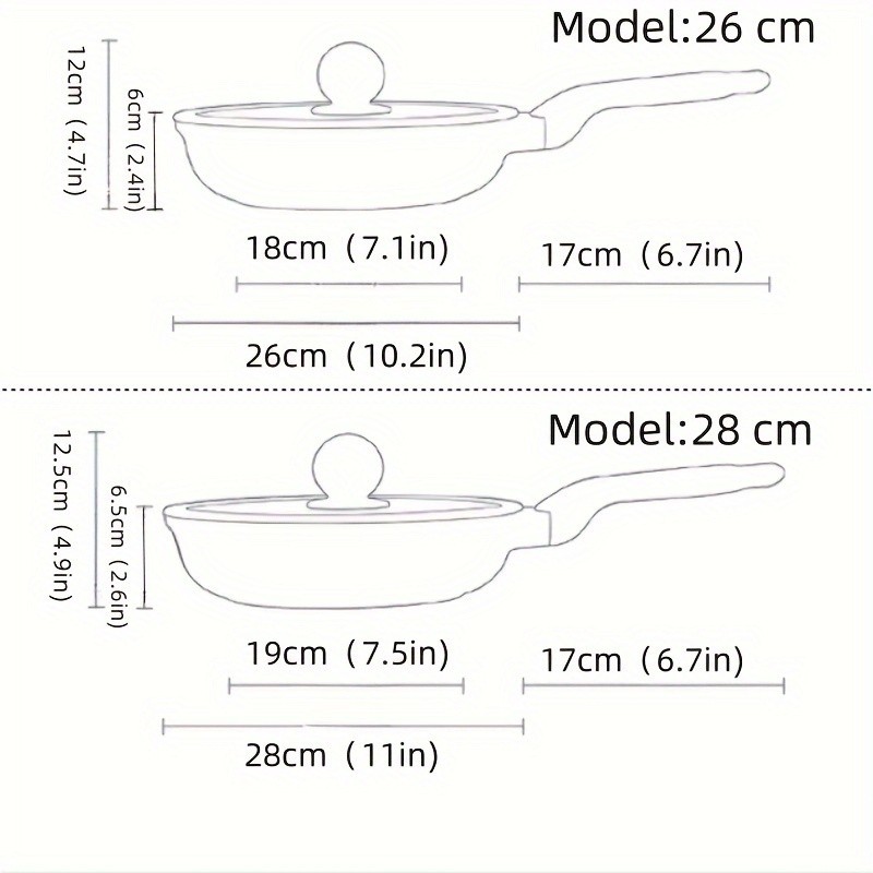 COOKER KING Nonstick Fry Pan with Lid Healthy PFOA-Free Skillet & Omelette Pan for All NZ Cooktops
