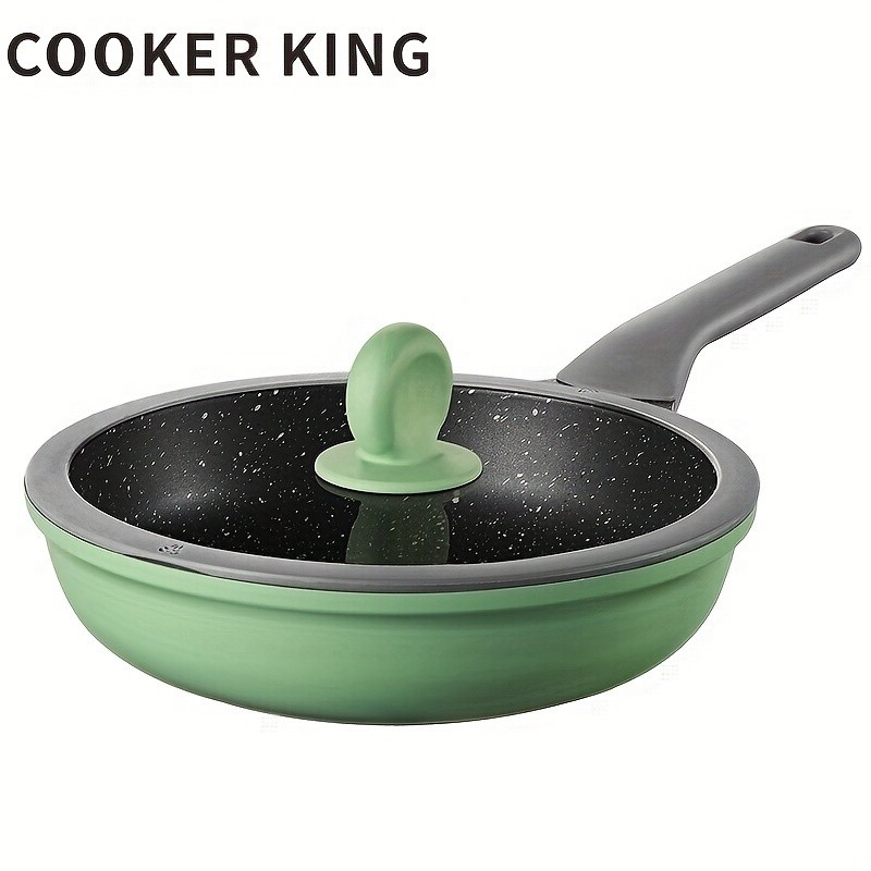 COOKER KING Nonstick Fry Pan with Lid Healthy PFOA-Free Skillet & Omelette Pan for All NZ Cooktops
