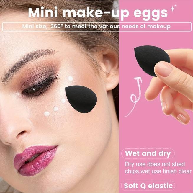 45pcs Complete Makeup Tools Set  Brushes, Sponges, Puffs, Cleaning Tool & Accessories